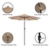 Villacera 9-Foot Outdoor Patio Umbrella with Base, Beige 83-OUT5442B